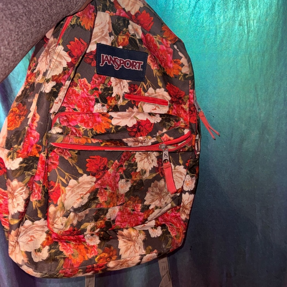 Jansport bookbag floral print